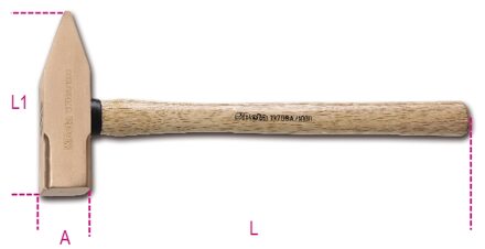 Beta Vonkvrije bankhamers met houten steel 1370BA 1000 - 013700810