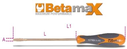Beta Vonkvrije schroevendraaiers voor sleuf schroeven 1270BA 4X100 - 012700804