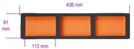 Beta VPM7-C Zachte inlegbak met 3 vakken - 088870360 088870360