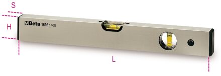Beta Waterpassen vervaardigd geanodiseerd, geprofileerd aluminium, onbreekbare libellen nauwkeurigheid: 1mm/m 1696 500 - 016960005