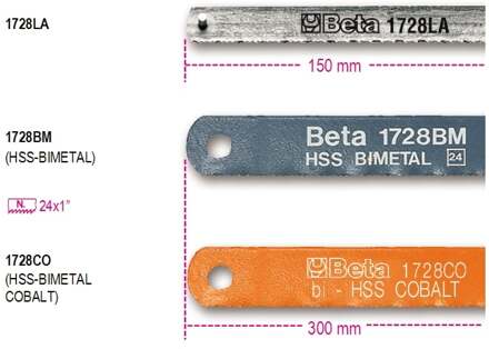 Beta Zaagbladen voor zaagbeugels 1728BA - 017280801