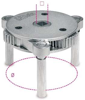 Beta zelfklemmende oliefiltersleutel, 3- armen voor links en rechts aandraaien 1493/U - 014930076