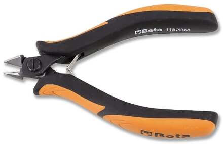 Beta Zijkniptang met dunne bekken en vlakke snijvorm. Twee componenten handgreep 1185BM /2 - 011850102