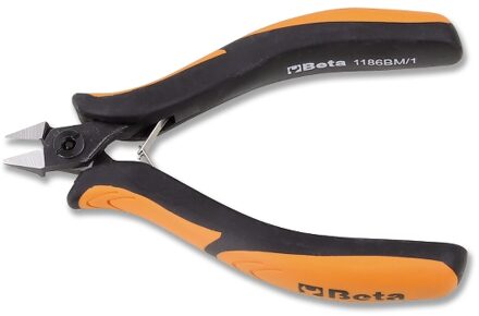 Beta Zijkniptang met puntige bekken en vlakke snijvorm. Twee componenten handgreep 1186BM /1 - 011860101