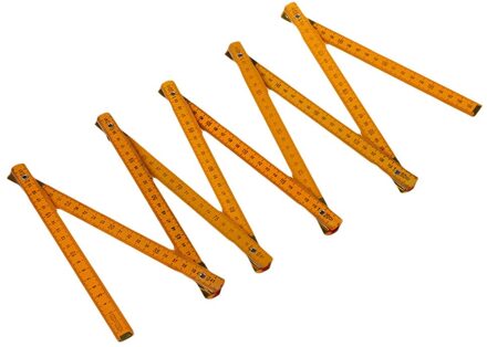 Betaalbare Draagbare Timmerman Houten Duimstok 100Cm/39Inch geel 200cm