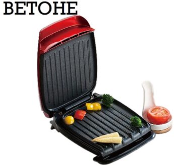 BETOHE Elektrische Dubbele Verwarming Pannenkoek Maker Rookloze non-stick Steak BBQ Grillen Barbecue Koekenpan Pizza Bakken Machine Fornuis