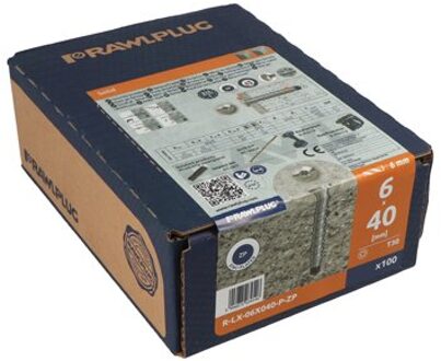 Betonschroef 7,5 | 6 stuksX60 Vz Ck Torx TX30 | 100 stuks - R33-R-LX-06X060-P-ZP