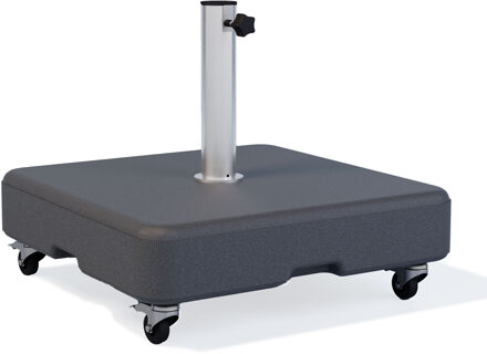 Betonvoet 85kg vierkant (max 55mm) met wielenset