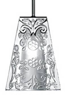 Betoverende hanglamp VICKY 1-lichts Chroom, transparant