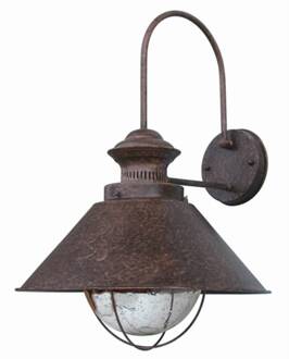 Betoverende outdoor wandlamp Nautica, 34,5 cm Oxide bruin, helder