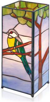 Betoverende tafellamp Serafina in Tiffany-stijl meerkleurig