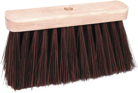 Betra Bezemkop binnen/buiten - bruin - FSC hout/bahia natuurvezel - 30 cm