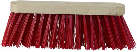 Betra Bezemkop buiten - rood - FSC hout/kunstvezel - 30 cm