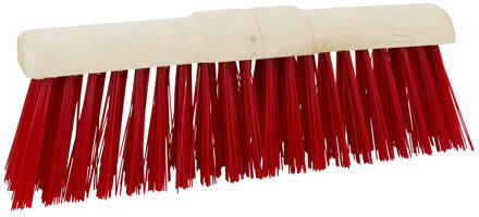 Betra Bezemkop buiten - rood - FSC hout/kunstvezel - 45 cm - geschikt voor grof vuil - universeel
