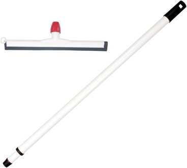 Betra Douchetrekker/vloertrekker - kunststof - wit - natuur rubber - B35 cm - Uitschuif steel