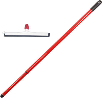 Betra Douchetrekker/vloertrekker - kunststof - wit - natuur rubber - B35 cm - Uitschuif steel