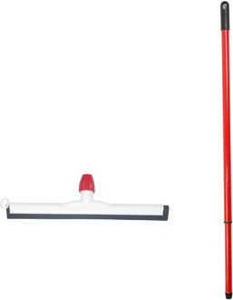 Betra Douchetrekker/vloertrekker - kunststof - wit - natuur rubber - B45 cm - Uitschuif steel