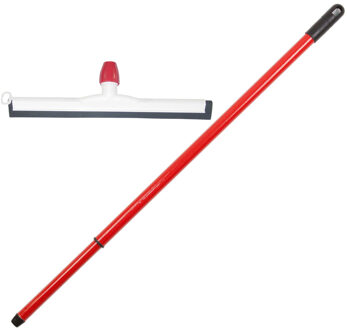 Betra Douchetrekker/vloertrekker - kunststof - wit - natuur rubber - B55 cm - Uitschuif steel