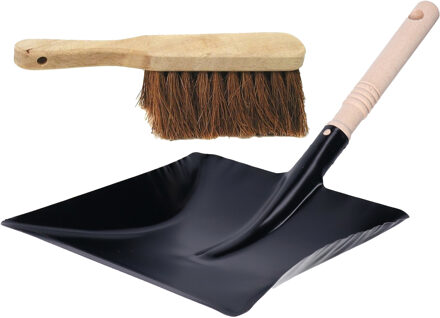 Betra Handveger van 40 cm - met metalen stofblik 20 x 40 cm - Stoffer en blik set