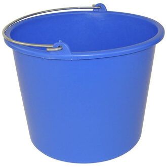 Betra Huishoud emmer - blauw - kunststof - 12 liter - D29 x H35 cm