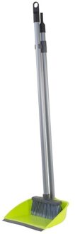 Betra Kunststof groene stoffer en blik lange steel 76 cm - Stoffer en blik