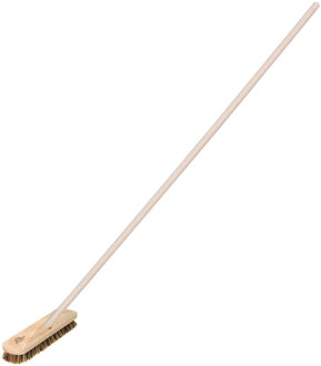 Betra Luiwagen/schrobber 23 cm - met houten steel 130 cm - harde schrobborstel