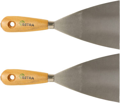Betra Plamuurmes - 2x - werkbreedte 100 mm - conisch geslepen staal - houten greep