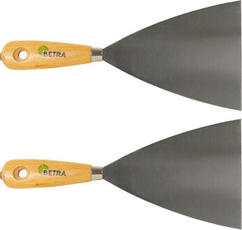 Betra Plamuurmes - 2x - werkbreedte 120 mm - conisch geslepen staal - houten greep