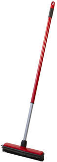 Betra Rubberen Bezem - telescoopsteel - rood - 30 cm breed - wisser - voor nat en droog