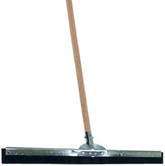 Betra Vloertrekker/douchetrekker voor water metaal/hard rubber 60 cm met houten steel 130 cm