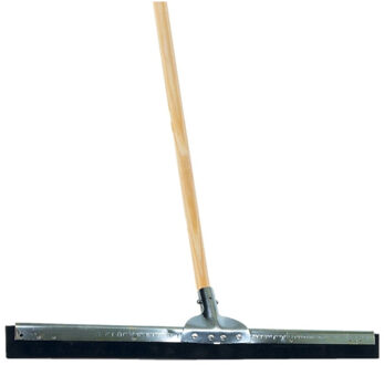 Betra Vloertrekker/douchetrekker voor water metaal/hard rubber 60 cm met houten steel 150 cm