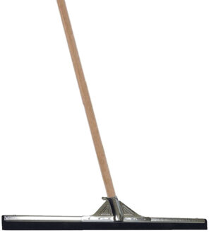 Betra Vloertrekker/douchetrekker voor water metaal/rubber 45 cm met houten steel 130 cm