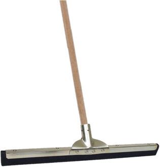 Betra Vloertrekker/douchetrekker voor water metaal/rubber 45 cm met houten steel 130 cm