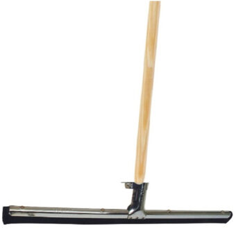 Betra Vloertrekker/douchetrekker voor water metaal/rubber 55 cm met houten steel 150 cm