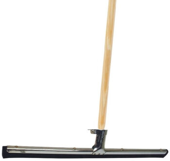 Betra Vloertrekker/douchetrekker voor water metaal/rubber 60 cm met houten steel 150 cm