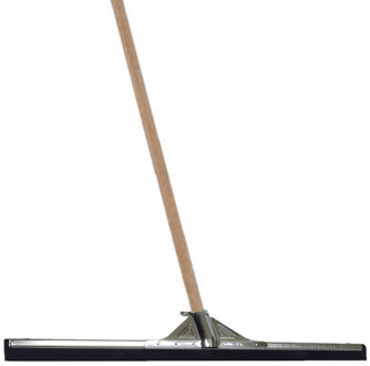 Betra Vloertrekker/douchetrekker voor water metaal/rubber 75 cm met houten steel 130 cm