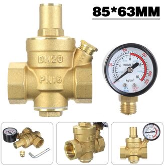 Betrouwbare Messing Water Drukregelaar Met Manometer Flow DN20 3/4 "Connector Verstelbare Mayitr Drukreduceerventielen