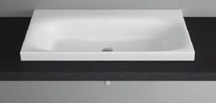 Bette Lux opbouw wastafel 100x475x6 cm zonder kraangat Wit