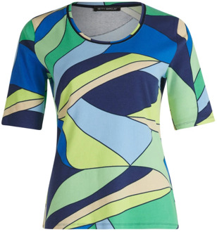 Betty Barclay Korte Mouw Allover Print Shirt Betty Barclay , Multicolor , Dames - 2Xl,Xl,M
