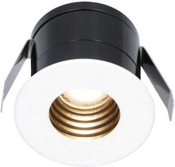 Betty Mini LED Inbouwspot - 12 Volt 3 Watt 140 lumen - 2700K warm wit - Dimbaar - Verzonken - Plat 37mm - IP44 waterdicht - Wit
