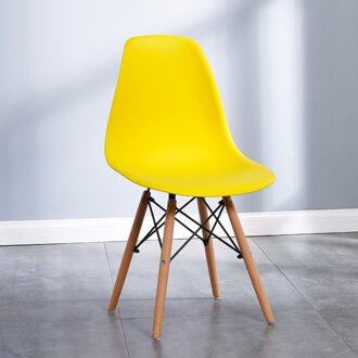 Betty Woonkamer Eettafel Been Ovale Rechthoekige Hout Met Optionele Scandinavische Nordic Stoel stoel (geel)