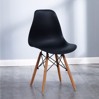 Betty Woonkamer Eettafel Been Ovale Rechthoekige Hout Met Optionele Scandinavische Nordic Stoel stoel (zwart)