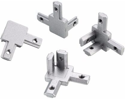 Beugel Connectors 3 Manier End Hoek Beugel Hoek Hoek L Beugels Connector Cnc Diy Accessoires Voor Aluminium Profiel 4Pcs