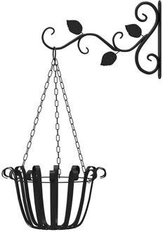 Beugel Haak Ijzeren Hanger Planten Houder Balkon Woondecoratie Europese Stijl Muur Opknoping Bloempot Ondersteuning black1