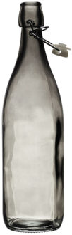Beugelfles/weckfles - glas - transparant - luchtdicht - 1.0 liter - waterfles
