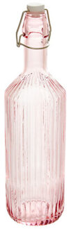 Beugelfles / Weckfles - roze glas - 1 liter