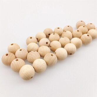 Beuken Houten Chewable 8-20 Mm Ronde Kralen Ecofriendly Beuken Kralen Diy Craft Sieraden Accessoires Baby Bijtring 0.8cm 150stk