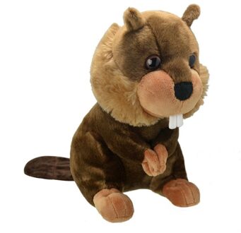 Bever Knuffel - bruin - pluche - 25 cm - Knaagdier knuffeldier