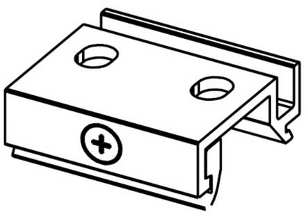 Bevestigingsclip SQUARE 48 V, metaal aluminium