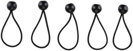 Bevestigingselastiek met bal 5-delig zwart